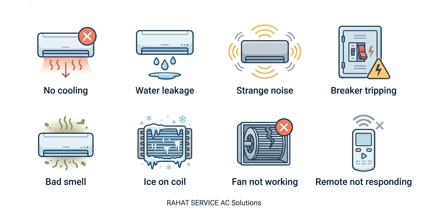 Common AC problems Rahat fixes in Riyadh