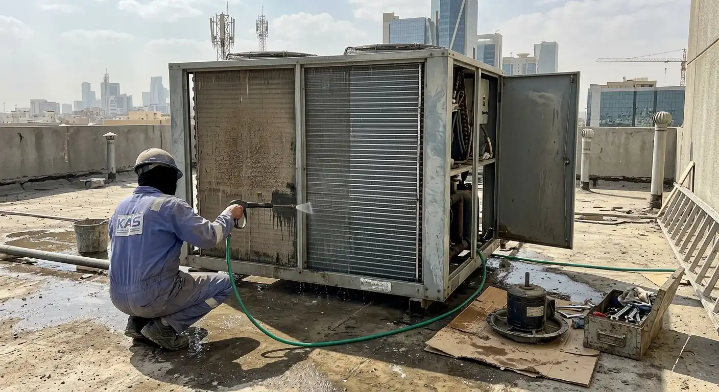 Real project photo: chiller maintenance