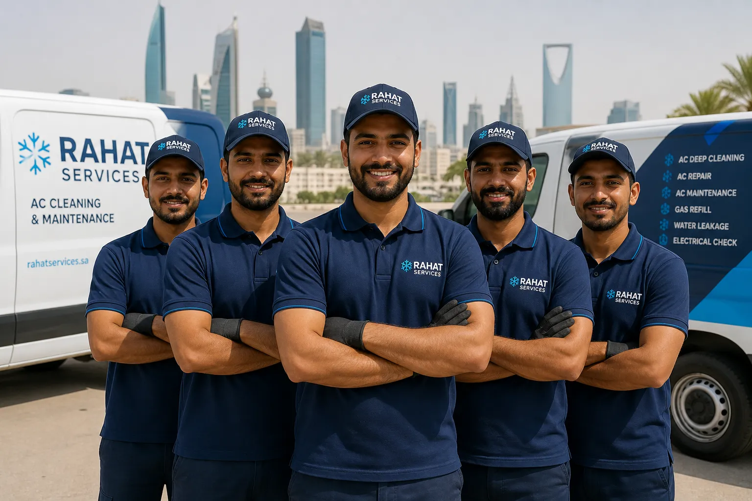 Rahat technicians team in uniform