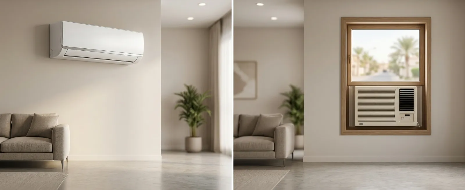 Split AC indoor unit vs window AC comparison